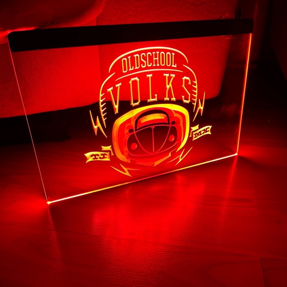 VOLKSWAGEN VW BUG LED NEON RED LIGHT SIGN 8x12 - Picture 3 of 3
